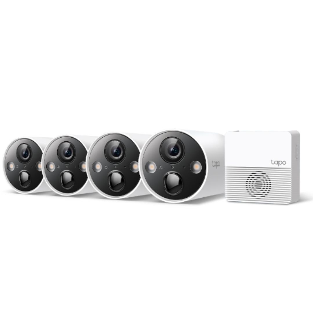 TP-Link Tapo C420S4 Smart Wire-Free Security Camera System, 4-Camera System, 180 Days Battery Life, Full-Color Vision, Smart Detection And Notificatio