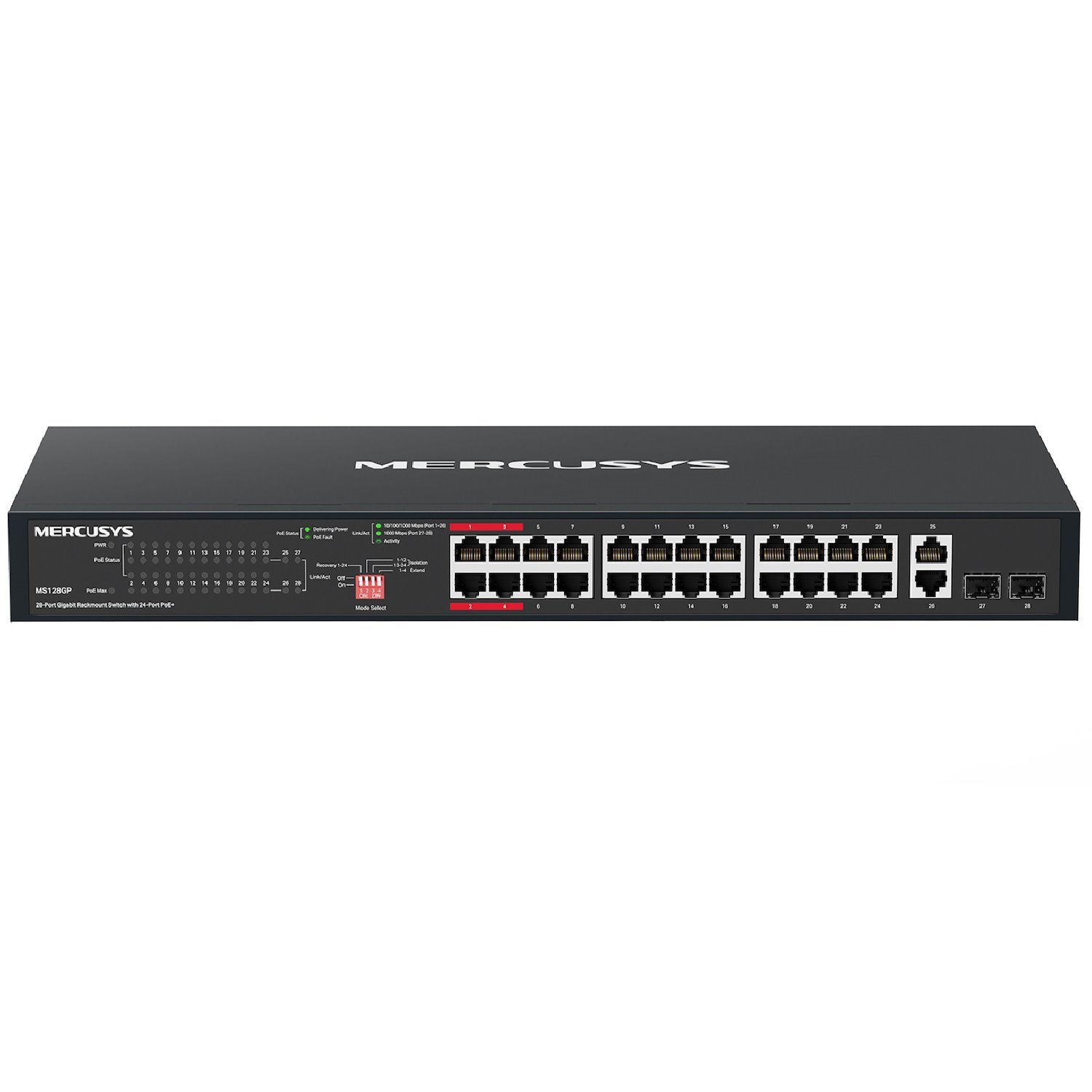 TP-Link Mercusys MS128GP 28-Port Gigabit Rackmount Switch With 24-Port PoE+