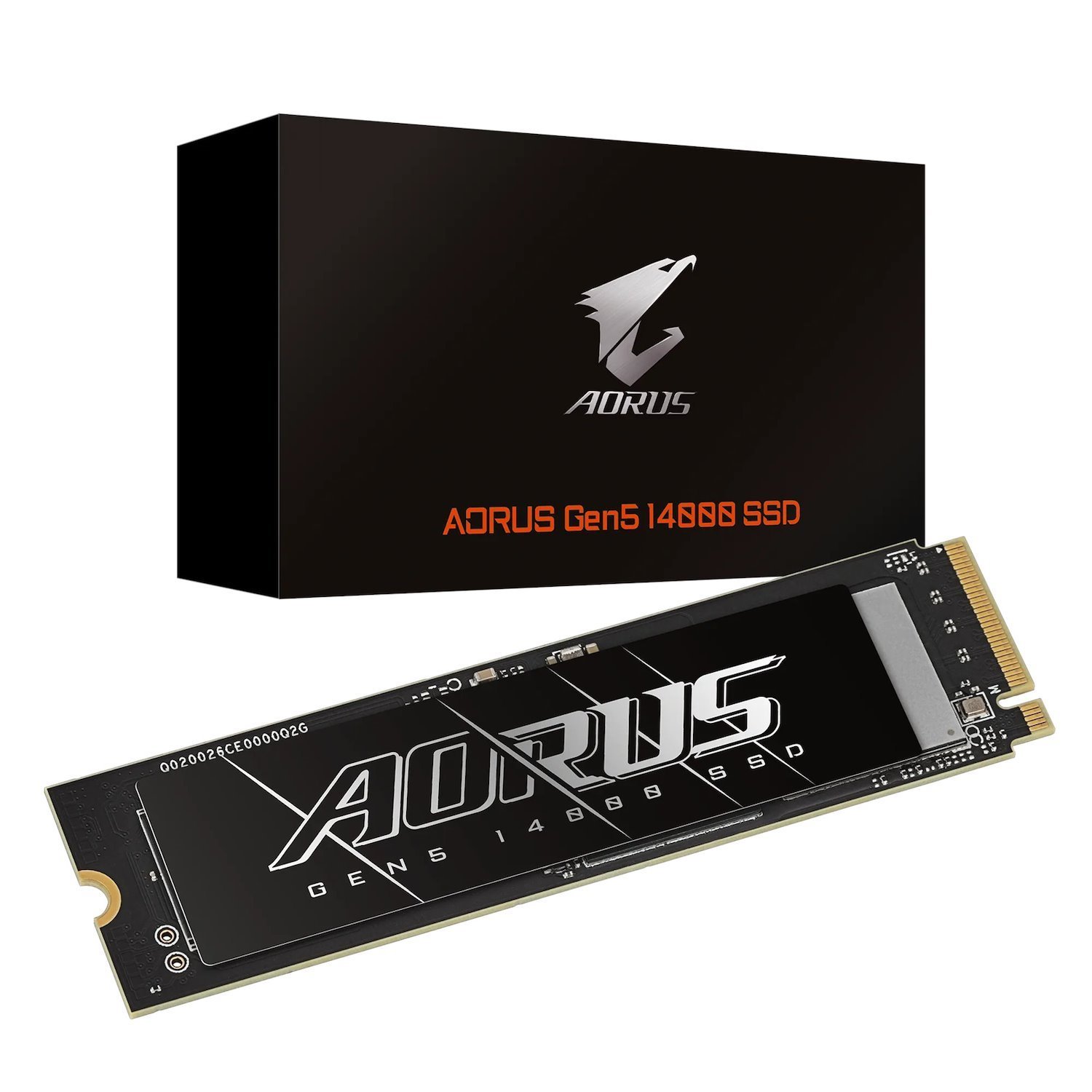 Gigabyte Aorus Gen5 14000 SSD 4TB PCIe5x4 NVMe2.0 M.2 2280 3D TLC LPDDR4 8GB 14100/12600MB/s 80X22X3.5MM MTBF1.6M 11.5W 5yr/3000TBW