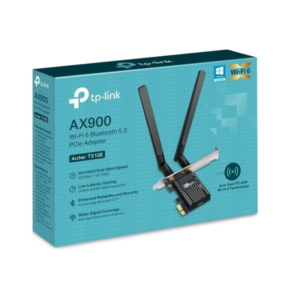 TP-Link Archer Tx10e Ax900 Wi-Fi 6 Bluetooth PCIe Adapter