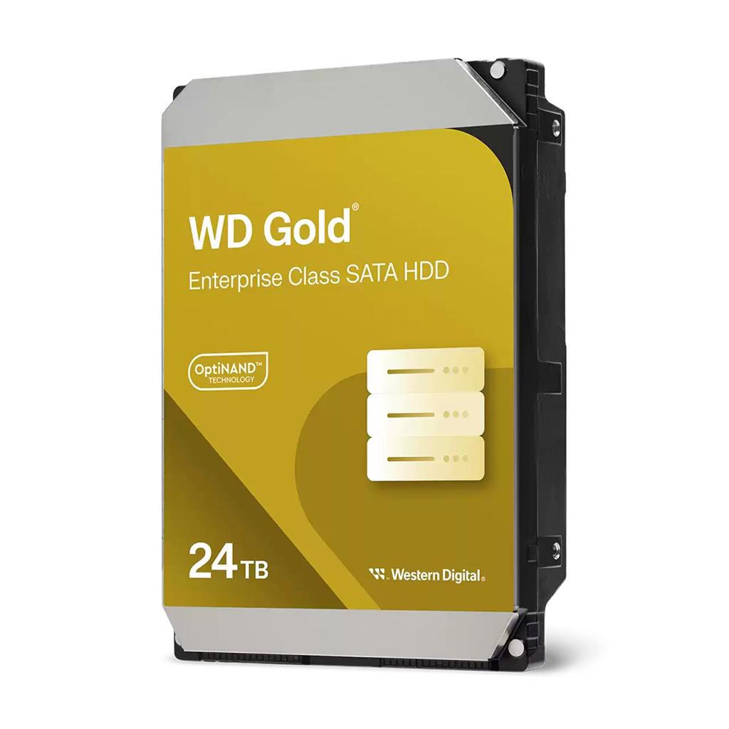 Western Digital Gold Enterprise Class Sata HDD - 24TB, 3.5', Sata 6Gb/s, 7200 RPM, CMR, Up To 291MB/s, 512MB Cache, 5Years Warranty