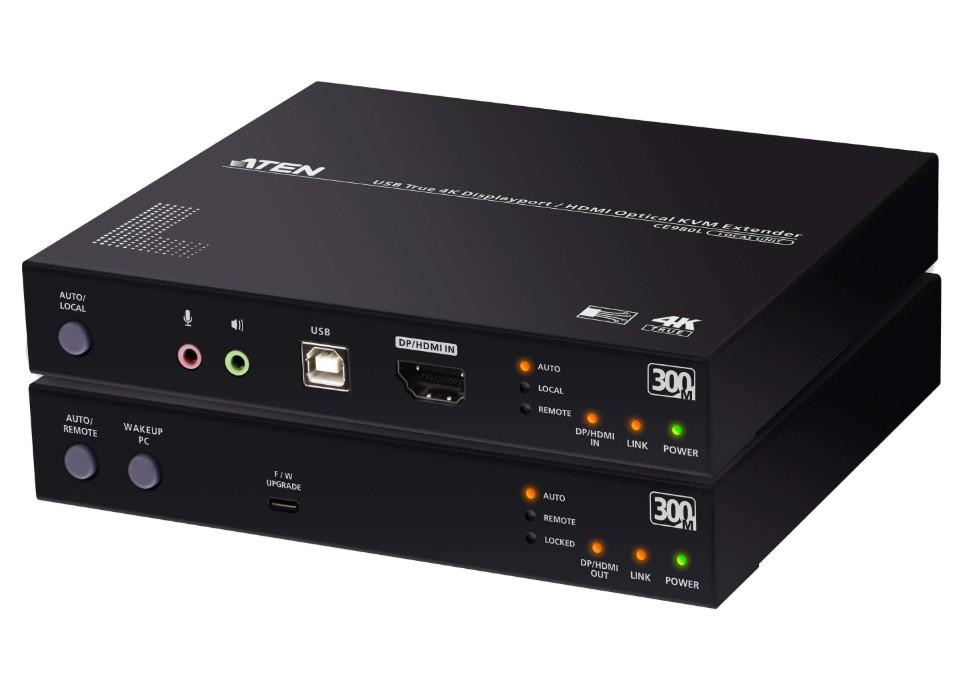 Aten Usb True 4K DisplayPort/HDMI Optical KVM Extender (True 4K @ 300 M)