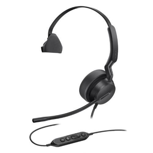 Yealink Uh42 Mono Ca, Usb Wired Headset, AI-powered Noise Cancellation, Compatibility With Both Usb-C And Usb-A Devices