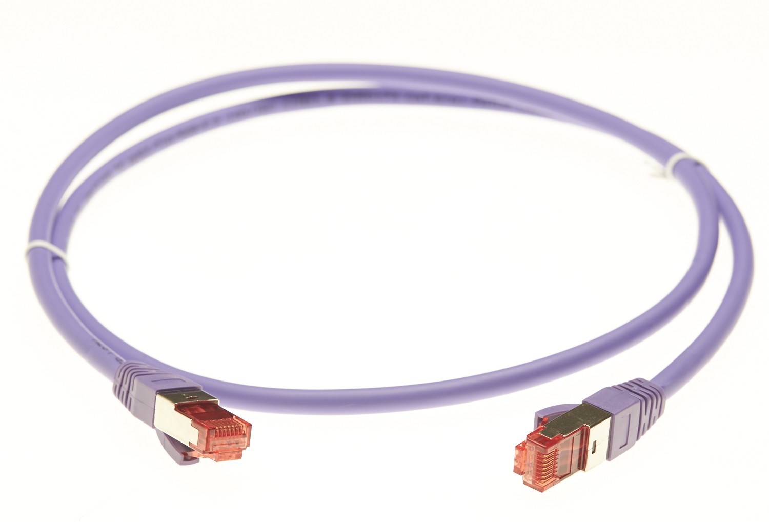 4Cabling 1.5M Cat 6A S/FTP LSZH Ethernet Network Cable. Purple
