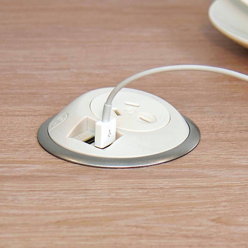 4Cabling Oe Elsafe PixelTUF 1X Gpo And Twin Usb A+C White