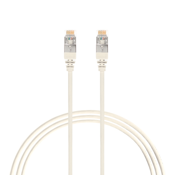 4Cabling 0.25M Cat 6A RJ45 S/FTP Thin LSZH 30 Awg Network Cable. White