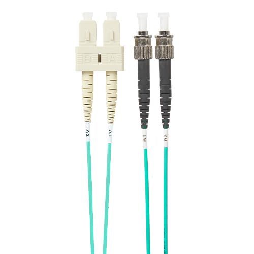 4Cabling 3M SC-ST Om4 Multimode Fibre Optic Cable: Aqua