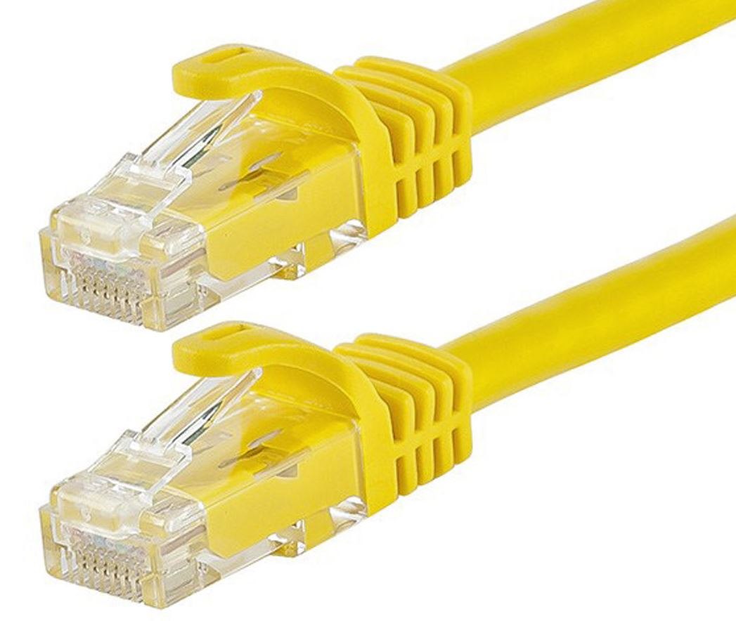 Cabac 0.5M Cat6RJ45 Yellow Yellow Patch Lead RJ45