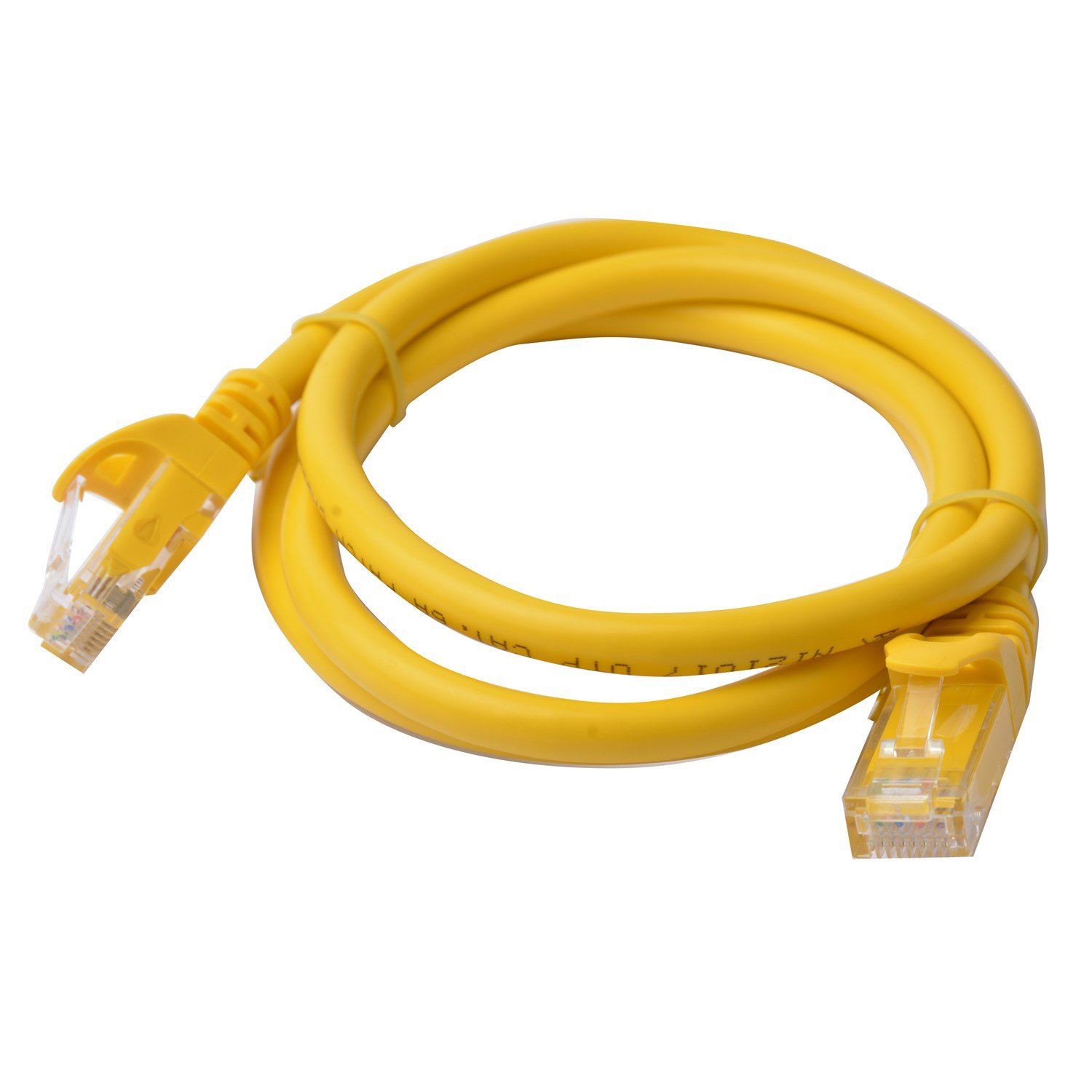 8Ware Cat 6A Utp Ethernet Cable, Snagless  - 1M (100CM) Yellow