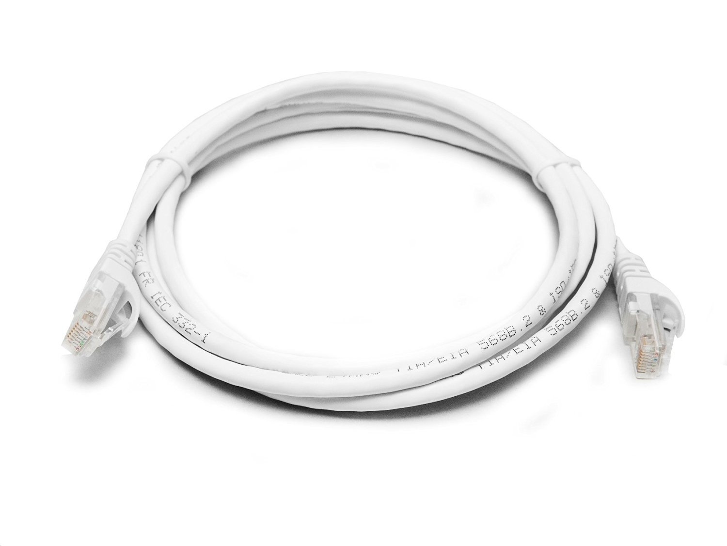 8Ware Cat 6A Utp Ethernet Cable, Snagless&#160; - White 0.5M