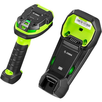 Zebra DS3608-HP Handheld Barcode Scanner - Cable Connectivity - Industrial Green