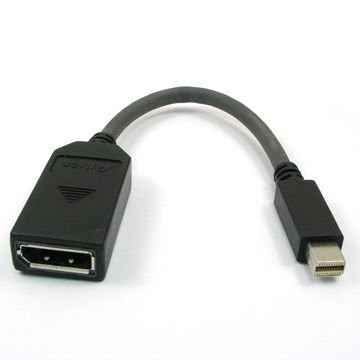 4Cabling 15CM Mini DisplayPort Male To DisplayPort Female: Black