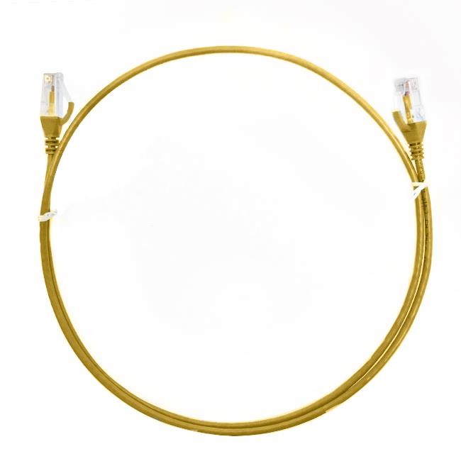 4Cabling 2.5M Cat 6 RJ45 RJ45 Ultra Thin LSZH Network Cables : Yellow