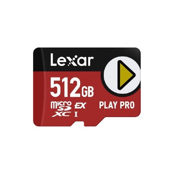 Lexar 512GB Play Pro microSDXC Express Card - High Performance, Up To 900MB/s Read And 600MB/s Write, Limited Lifetime Warranty.