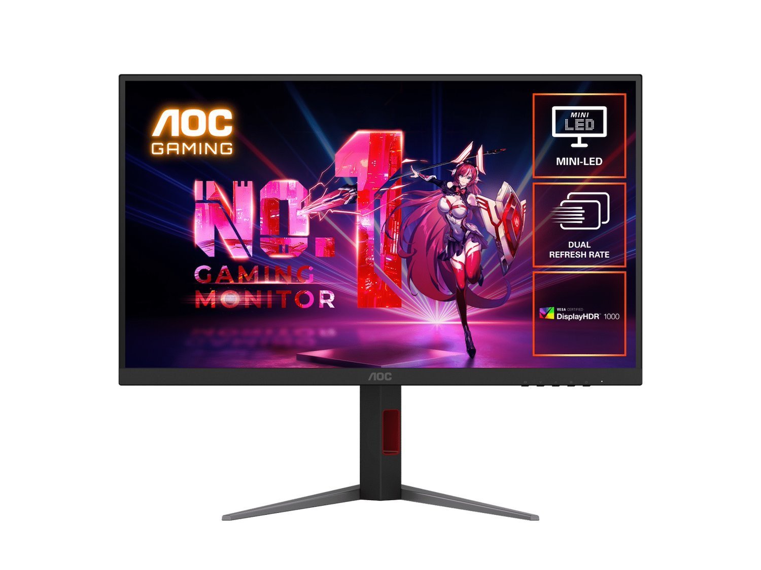 AOC U27G4XM 27" Class 4K UHD Gaming LED Monitor - 16:9 - Black, Red