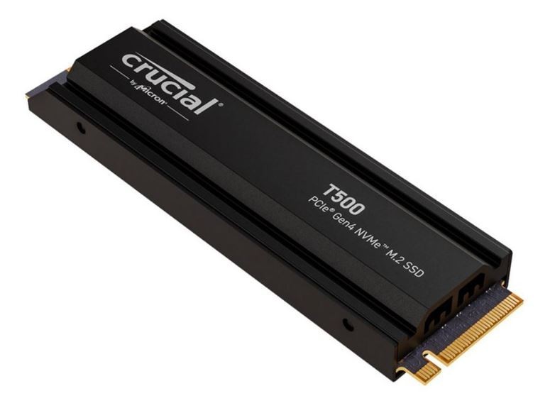 Micron Crucial T500 2TB Gen4 NVMe SSD Heatsink - 7400/7000 MB/s R/W 1200TBW 1440K IOPs 1.5M HRS MTTF Acronis True Image Creative Cloud PS5 ~MZ-V8P2T0CW