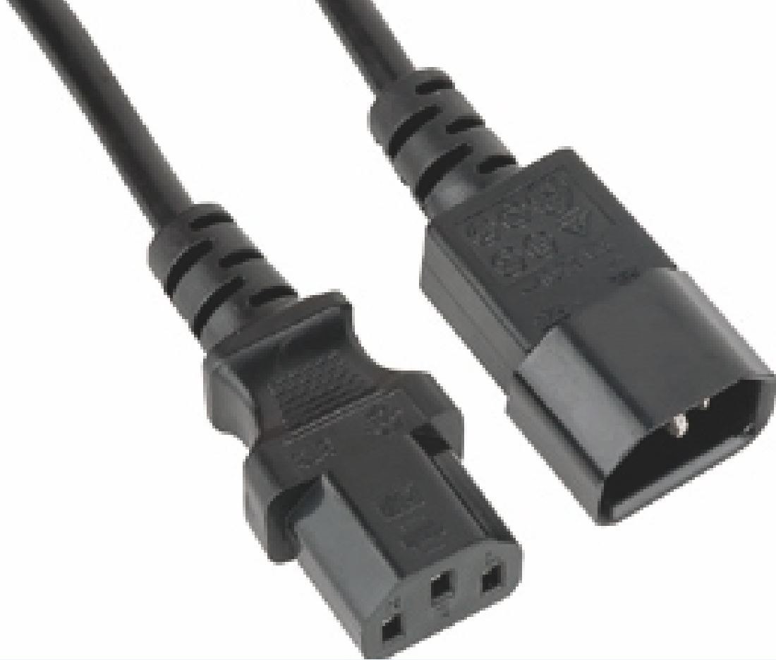 Astrotek Power Extension Cable 2M - Male To Female Iec C13 To C14 Monitor To PC Or Pc/Ups To Devices