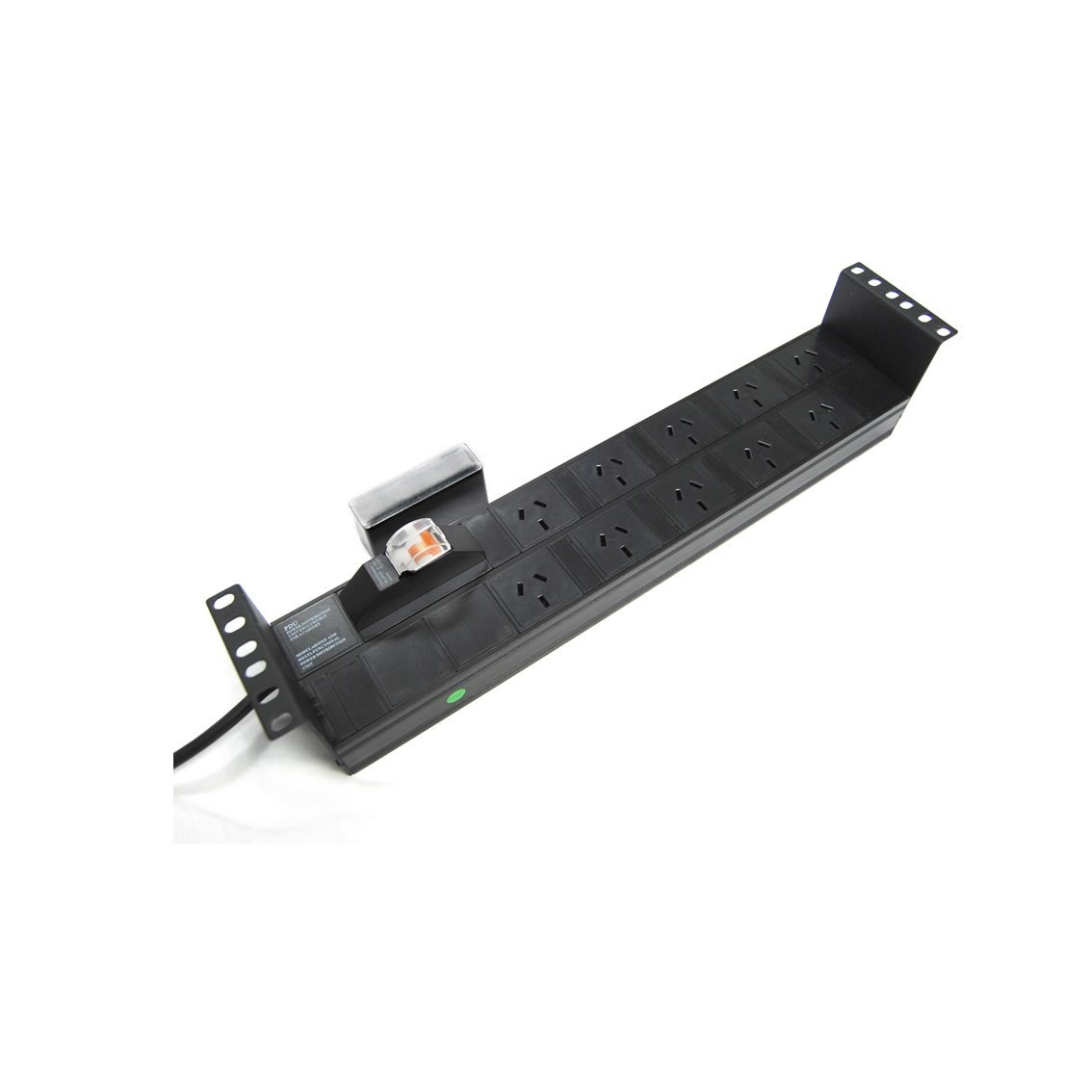 PowerShield Horizontal Pdu With 10A Aus Input Plug, 10 X Anz 10Amp Outlets, 2U, Circuit Breaker, Efficient Power Distribution