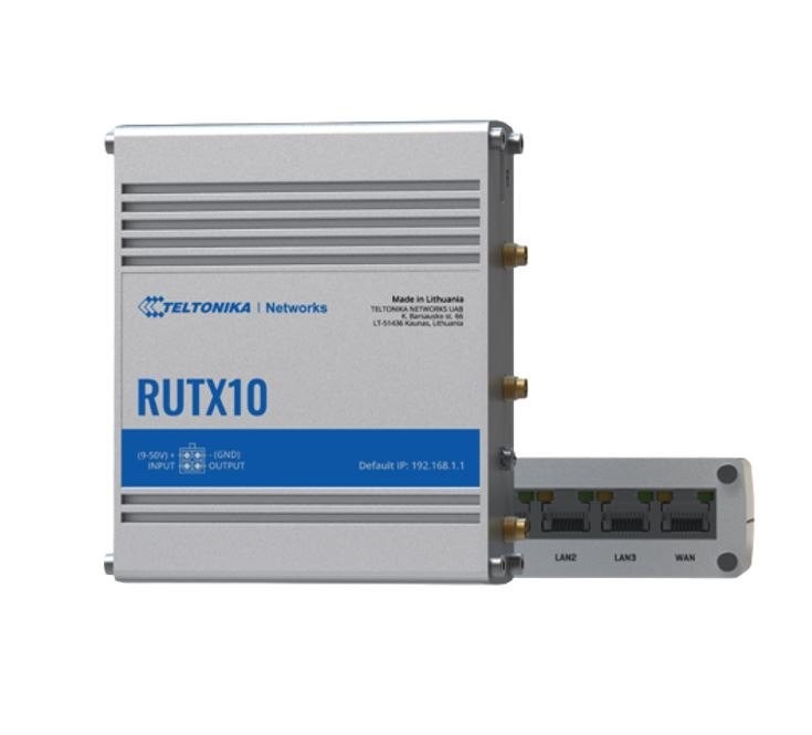 Teltonika Rutx10 Professional Ethernet Router, Industrial Ethernet Router/VPN/Firewall (No-Lte) With Dual Band WiFi 5 802.11Ac, Psu Included