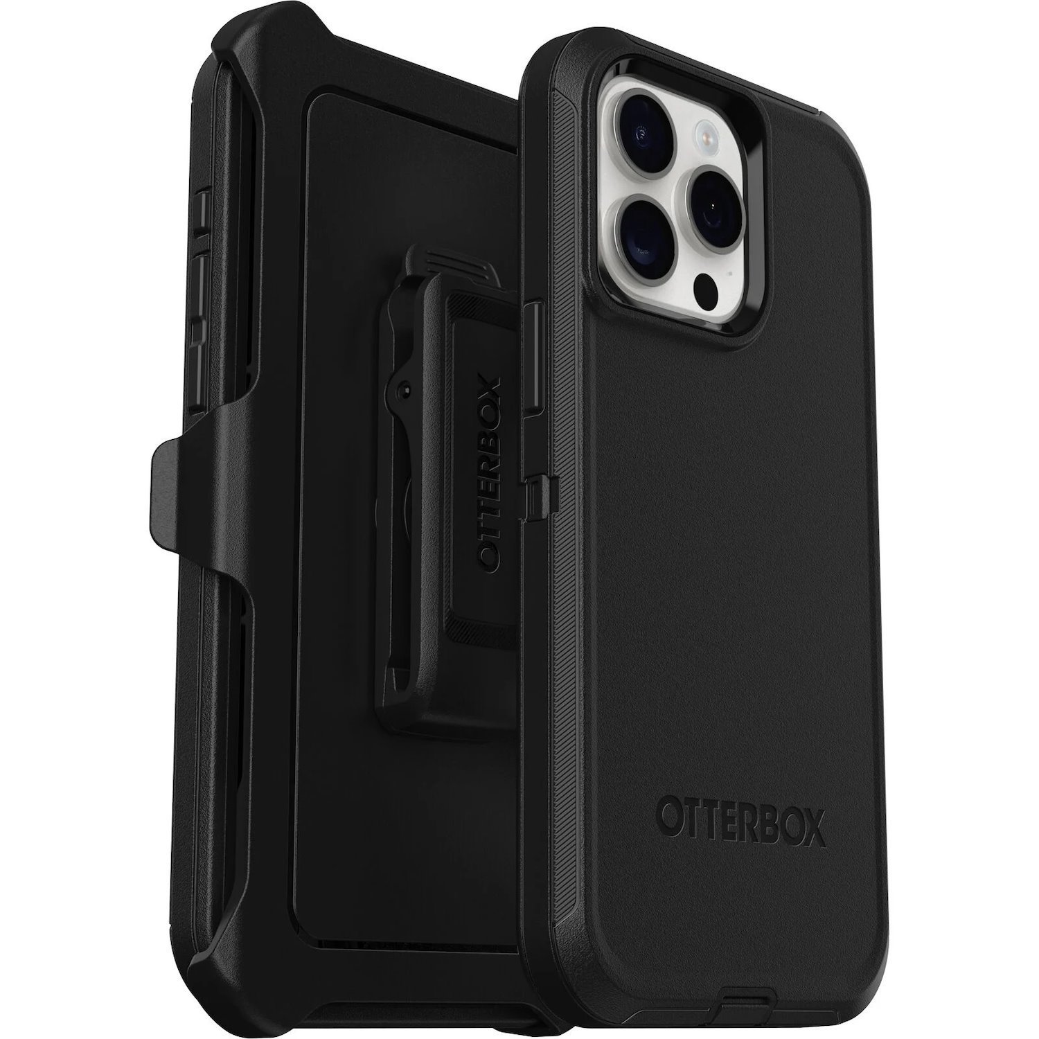 OtterBox Defender Case for Apple iPhone 15 Pro Max Smartphone - Black