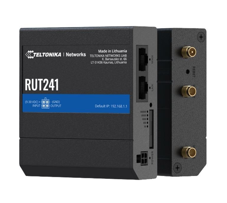 Teltonika Rut241 Industrial Cellular Router, Instant Lte Failover, Compact And Powerful Industrial 4G Lte Router/Firewall, Psu Included