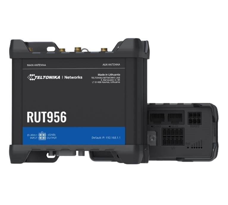 Teltonika Rut956 Industrial Cellular Router, Dual-SIM Cellular 4G Lte, Wan Failover With 4X Ethernet Ports, GPS, 2-Year Warranty, Psu Included
