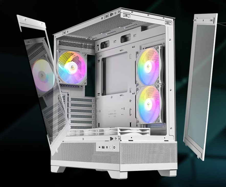 Antec CX700 Argb White, Atx, Usb Type-C 3.2 Gen 2, Tool Free Panels, Vertical Cooling, 3X 120MM PWM Argb Fans, Heat Dissipationg Gaming Case