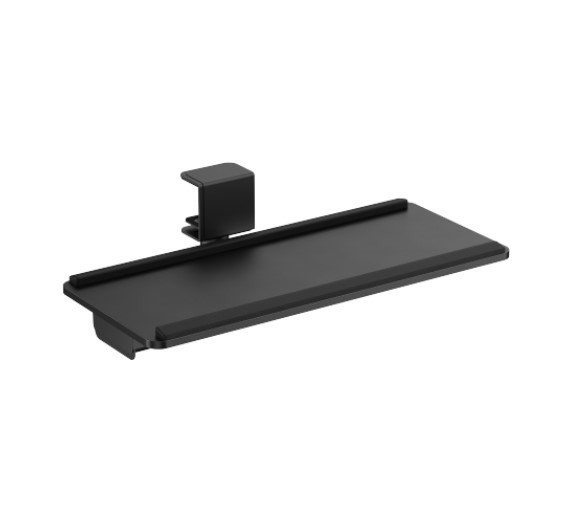 Brateck KBT11-01 Clamp-On Sit-Stand Keyboard Tray With Wrist Rest & Storage Drawer (Black) (LS)