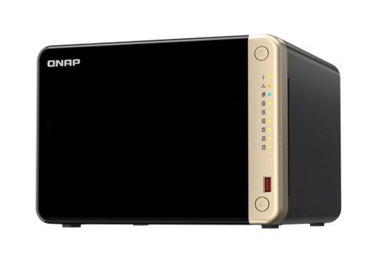 Qnap TS-664-8G 6-Bay Desktop Nas, Intel® Celeron® N5105/N5095 Quad-Core, 8 GB Onboard Not Expandable, 6 X 3.5'/2.5' Sata 6Gb/s Drive Bays