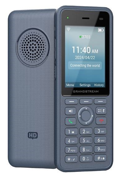 Grandstream WP836 Cordless Wi-Fi Ip Phone, 3 Sip Accounts, 3 Lines, 4 Conferences, HD Voice, Bluetooth, 10 Hour Talk Time