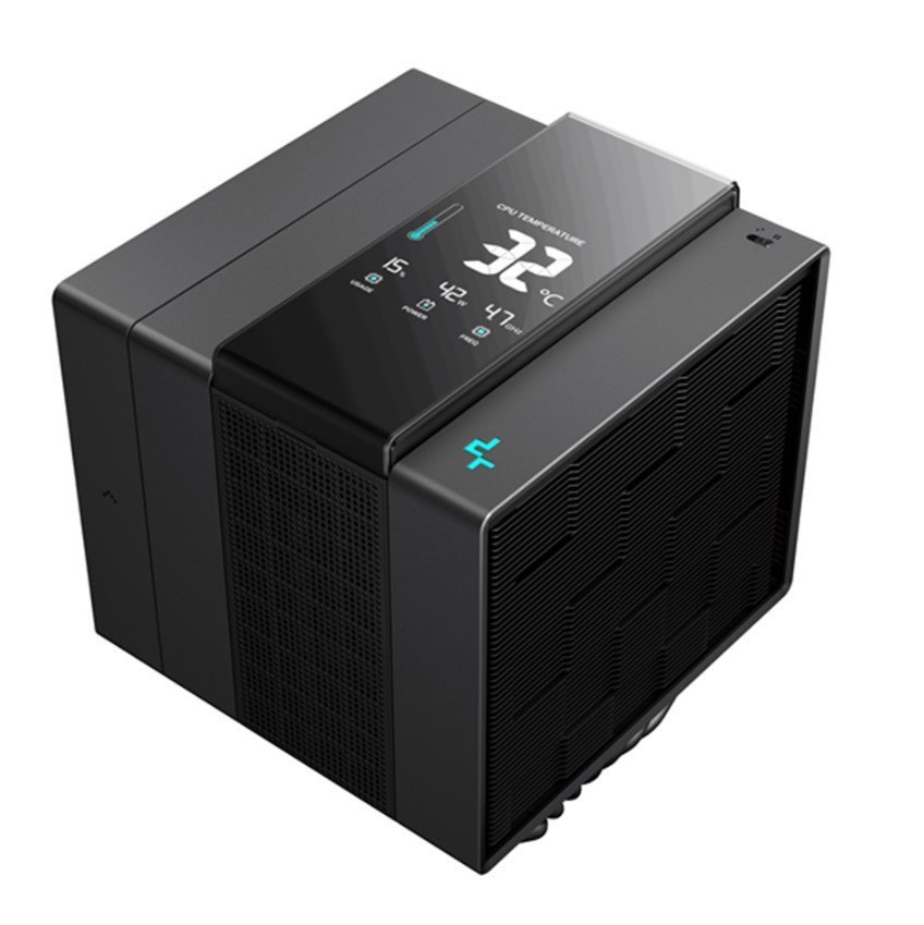 DeepCool Assassin Iv VC Vision Digital Air Cooler, TDP 300W, Quad-Segmented Dashboard Display, Silent 3-Phase 6-Slot 4-Pole Fans (120MM And 140MM)