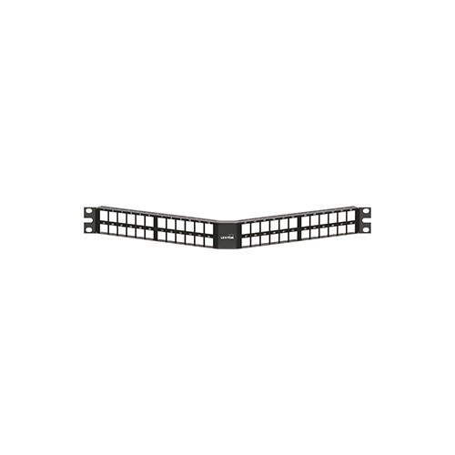 Leviton - 1Ru 48 Port Angled Quickport Panel Black