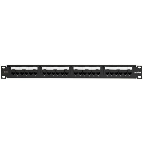 Leviton - 24 Port 1U Cat 6 Utp 110-Style Patch Panel With Earthing And CMC