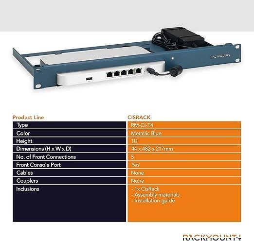 Rack Mounting Kit for Cisco Meraki MX64W 