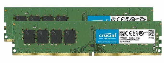 Crucial 32GB Kit (16GBx2) DDR4-3200 UDIMM