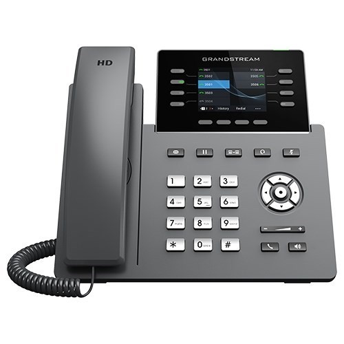 Grandstream GRP2624 4 Line Ip Phone, 4 Sip Accounts, 320X240 Colour Screen, BLF Keys, HD Audio