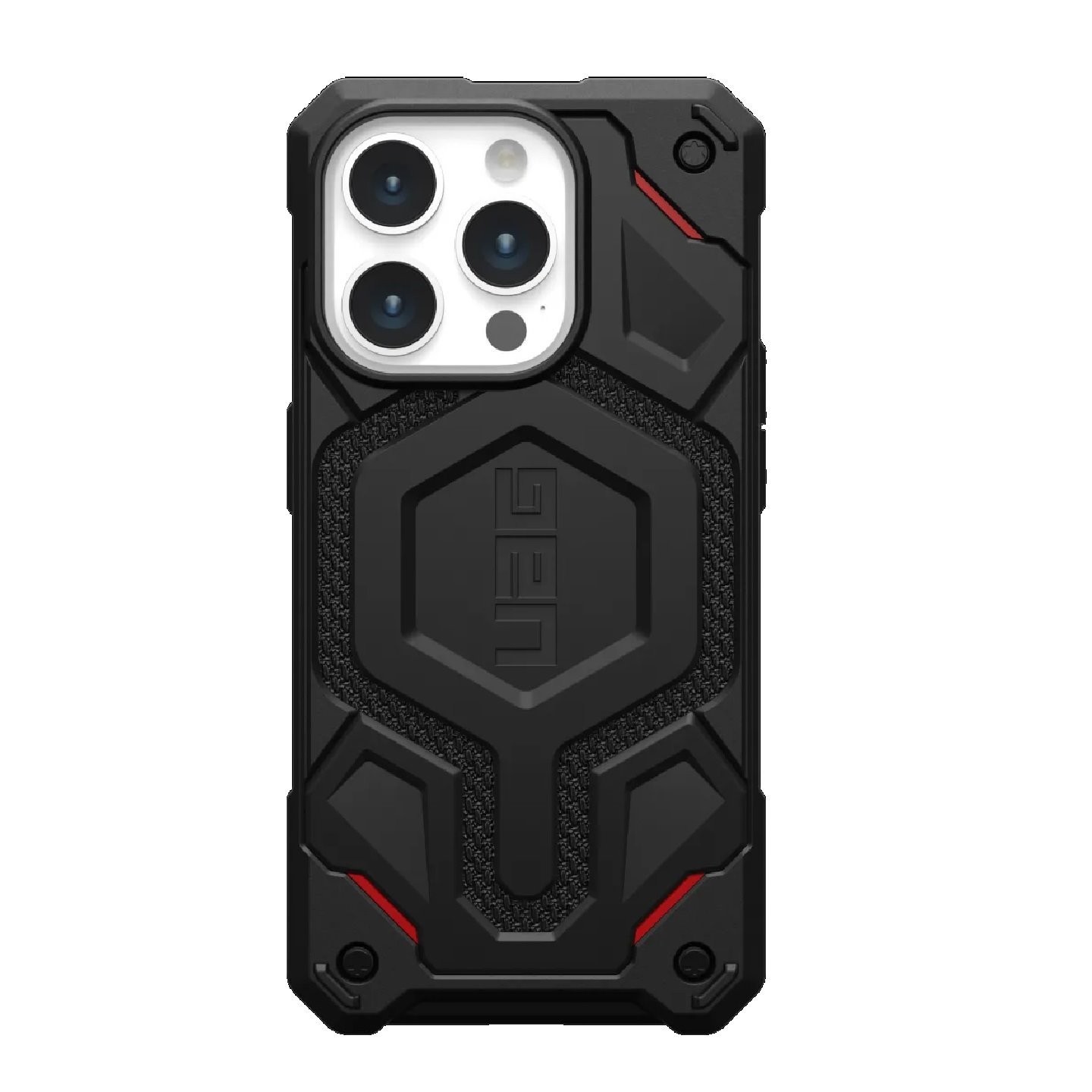 Uag Monarch Pro MagSafe Apple iPhone 15 Pro (6.1') Case - Kevlar Black (114221113940), 25 FT. Drop Protection(7.6M),5 Layers Of Protection,10 YR. WTY.