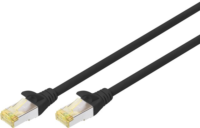 Digitus S-FTP Cat6a Patch Lead - 0.5M Black
