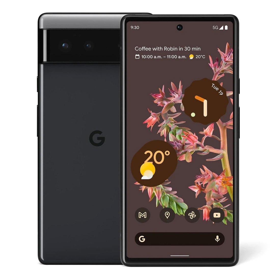 Google Pixel 6 5G 128GB- Storm Black(G9S9B16)*AU Stock*, 6.4',Octa-Core , 90Hz, 8GB/128GB, 50MP/8MP, Single Sim + Esim, 4614mAh, 2 Years Warranty