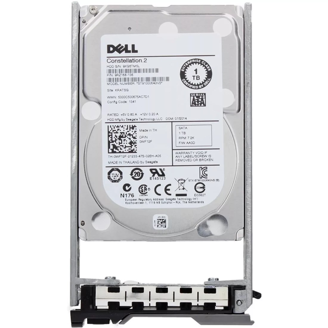 Dell 0WF12F 1TB 7200 RPM SATA 6Gbps 2.5"