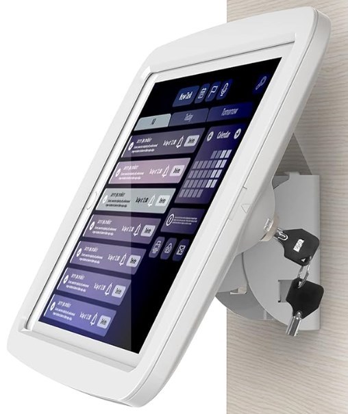 Tablet Wall Mount Compatible with 10.2 inch iPad 7th 8th 9th Gen Lockable Tiltable Anti Theft Security Adjustable