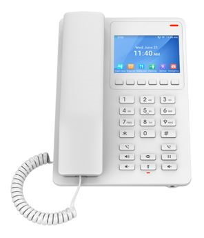 Grandstream Desktop Hotel Phone 3.5 Color LCD Poe Dual-Band Wifi 6 White