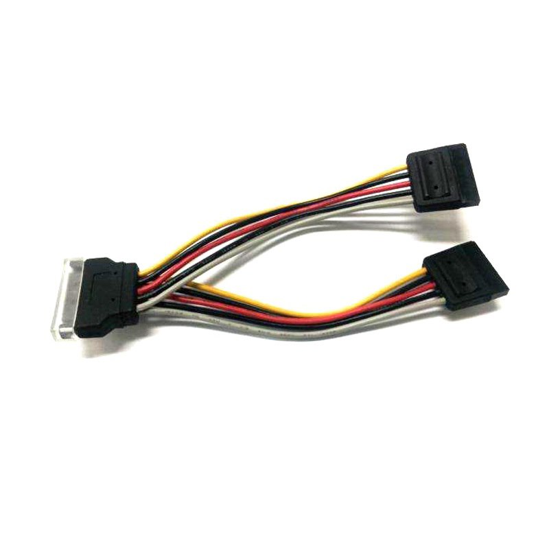 8Ware Sata Power Splitter Cable 15CM 1 X 15-Pin - 2 X 15-Pin Male To Female