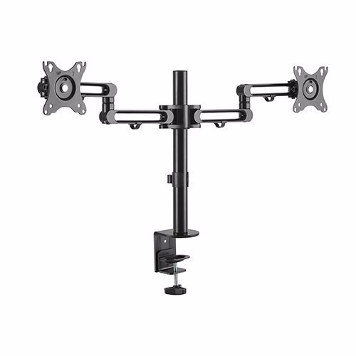 Brateck Dual Monitor Premium Aluminum Articulating Monitor Arm Fit Most 17'-32' Monitors Up To 8KG Per Screen Vesa 75X75/100X100