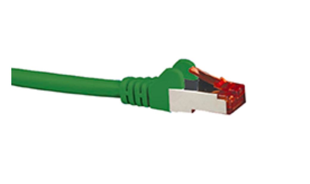 Hypertec Cat6a Shielded Cable 3M Green Color 10GbE RJ45 Ethernet Network Lan S/FTP Copper Cord 26Awg LSZH Jacket