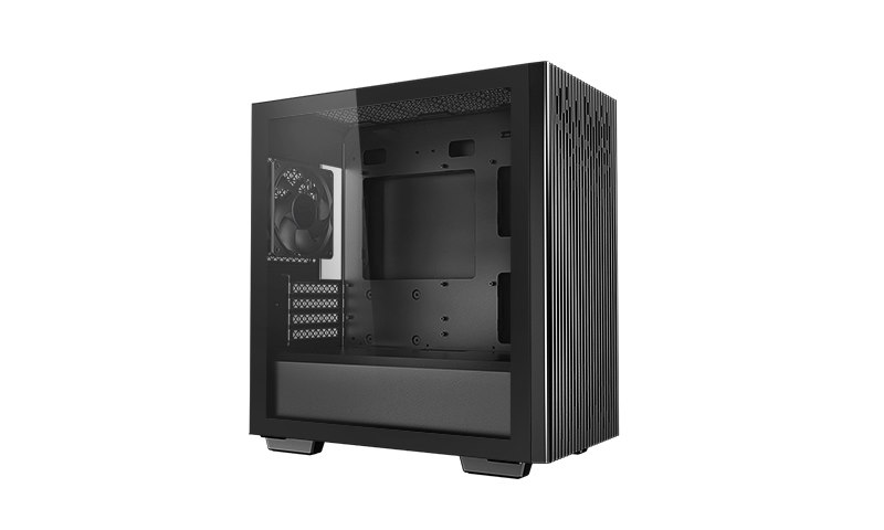 Deepcool Matrexx 40 Mini-ITX / Micro-ATX Case, Tempered Glass Side Panel, Mesh Top And Front, 1X Pre-Installed Fan, Removable Drive Cage, Black