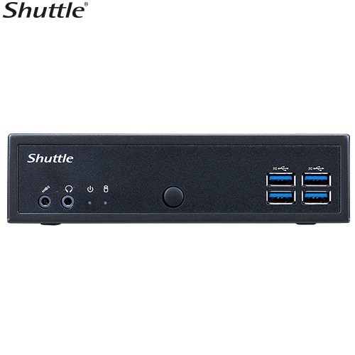 Shuttle DL30N Slim Mini PC 1L Barebone - Intel Processor N100, Fan-Less, Lan, RS232/RS422/RS485, Hdmi, DP, Vga, Vesa Mount, 65W Adapter