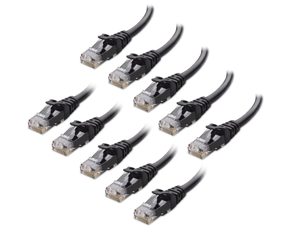 Cat 6 Ethernet Cable, 10-Pack Snagless - 3ft