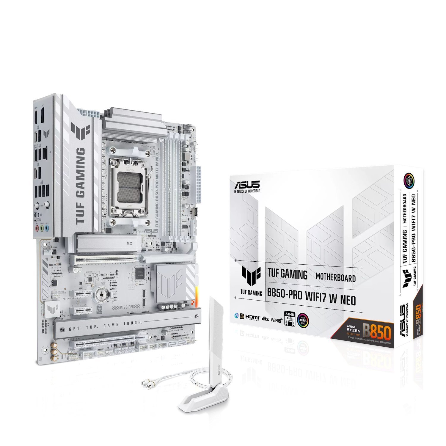 TUF GAMING B850-PRO WIFI7 W NEO Gaming Desktop Motherboard - AMD B850 Chipset - Socket AM5 - ATX