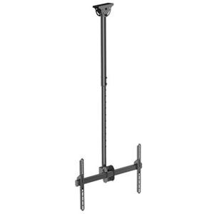 Brateck 37'-70' Ceiling Mount Bracket. Max Load: 50Kgs. Vesa Support Up To: 600X400. Profile: 1060-1560MM. Hidden Cable Management. Colour: Slate Black.